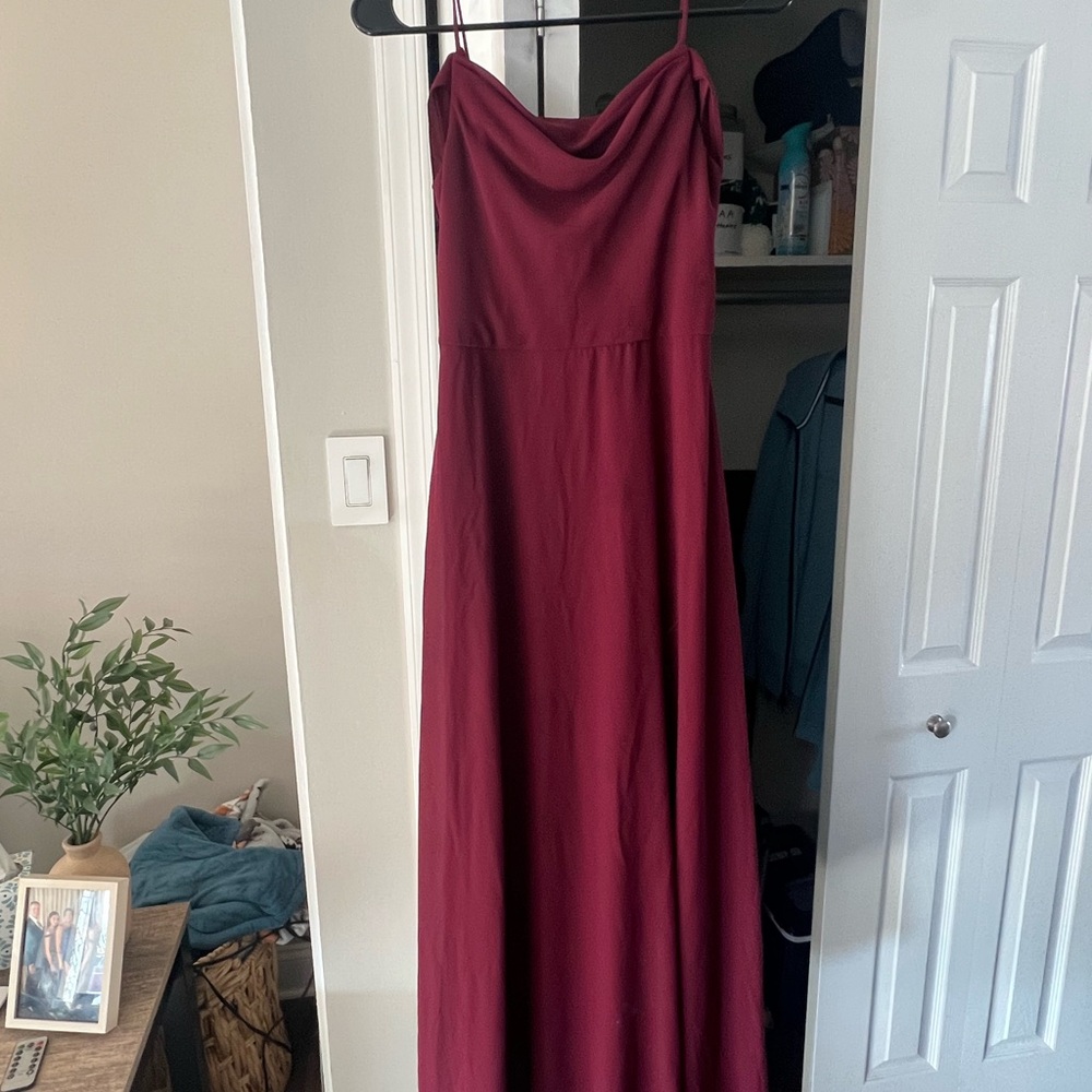 David’s bridal junior bridesmaid  wine color Dress